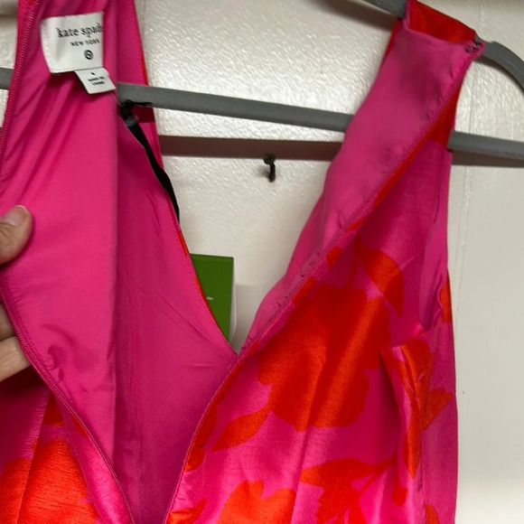 Kate Spade Red and Pink Peplum Midi Dress - Picture 6 of 14